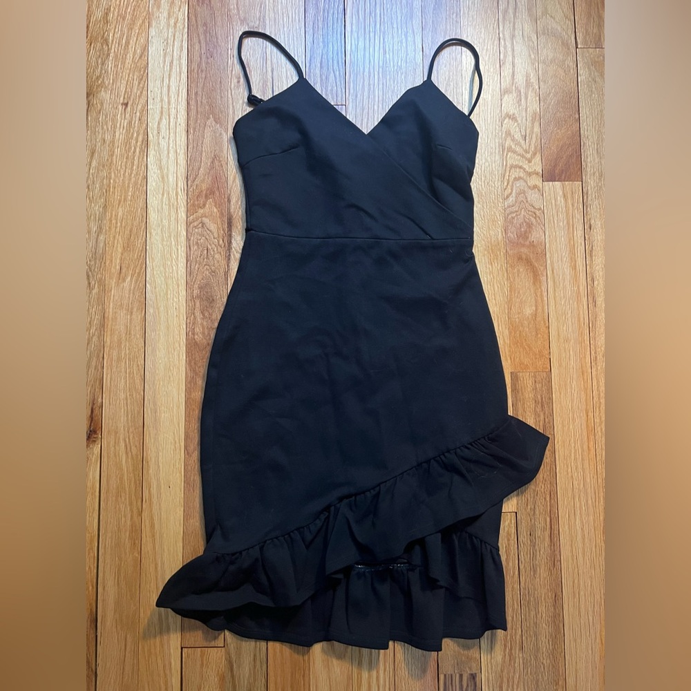 Lulu's Black Asymmetrical Dress